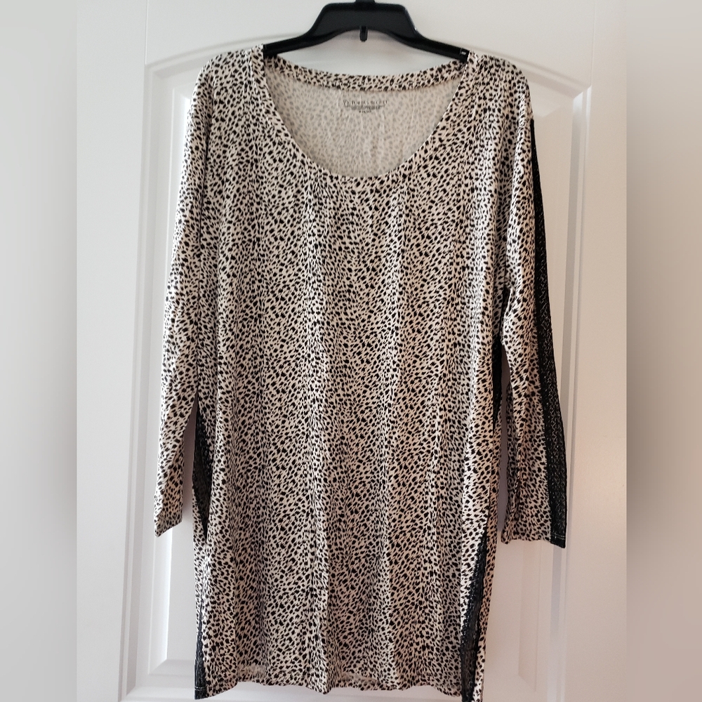 Victoria's Secret Sleep Gown Dress Animal Speckled Print Women's Size Medium New